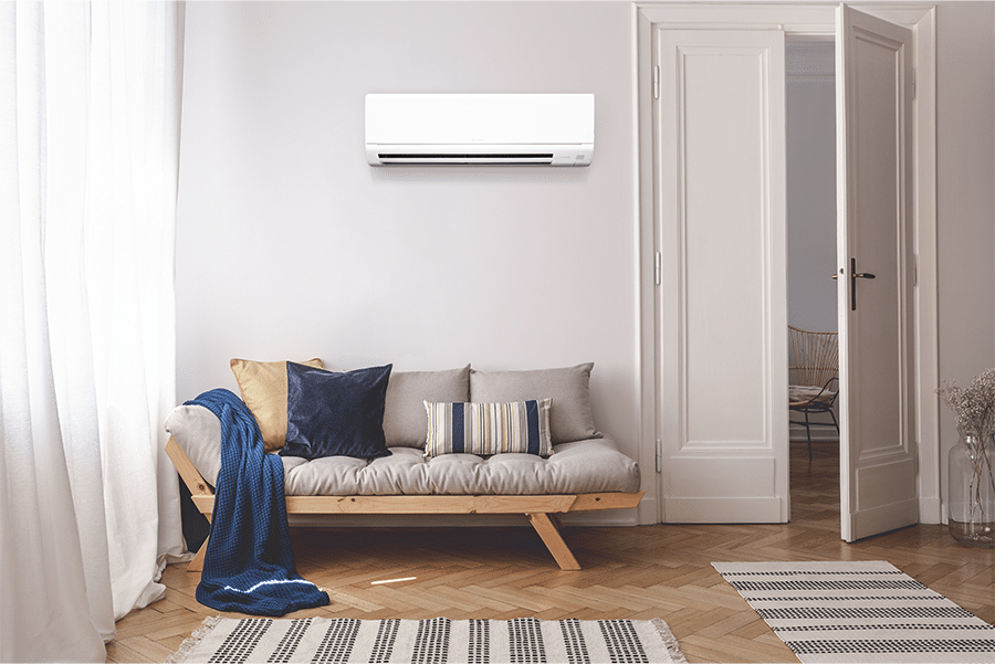 Mitsubishi Electric GW Series cooling only air conditioner in living room
